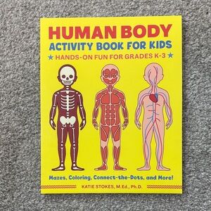 Human Body Activity Book for Kids - Yellow Cover Grades K-3